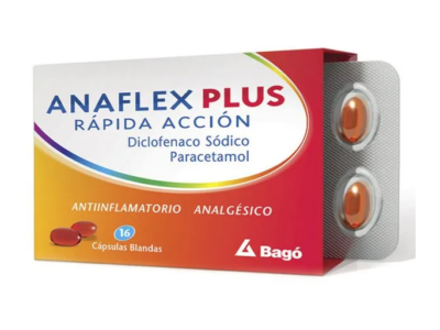 ANAFLEX PLUS - Analgésico Antiinflamatorio x 16 Cápsulas Blandas