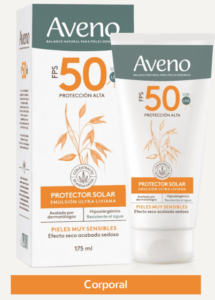 AVENO - Protector Solar F50 Corporal x 175 ml