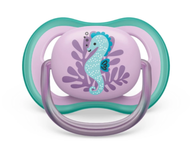 AVENT - Chupete Ultra Air Deco Caballo de Mar Lila 6-18M
