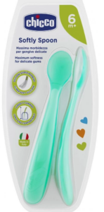 CHICCO - Cuchara De Silicona Nene x 2 Unidades