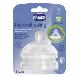 CHICCO - Tetinas Natural Feeling +4M x 2 Unidades
