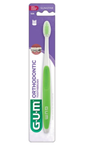 GUM - Cepillo Dental Orthodontic Suave N ° 124 x 1 Unidad