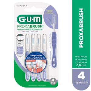 GUM - Proxabrush Cepillos Interdentales 0.6mm x 4 Unidades