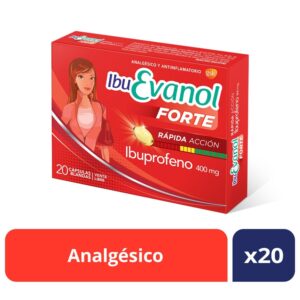 IBUEVANOL - Forte 400 Mg Rápida Acción x 20 Cápsulas Blandas