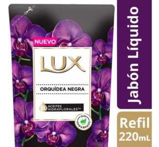 LUX - Jabón Líquido Orquídea Negra Repuesto x 220 ml