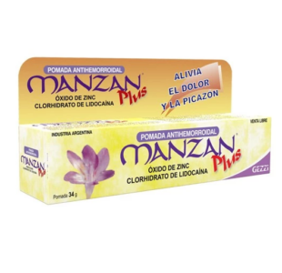 MANZAN - Plus Pomada Antihemorroidal X 34 gr