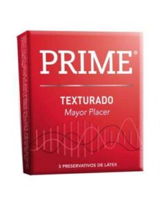 PRIME - Preservativos Rojo Texturado x 3 Unidades