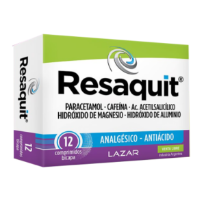 RESAQUIT - Analgésico Antiácido Resaca x 12 Comprimidos