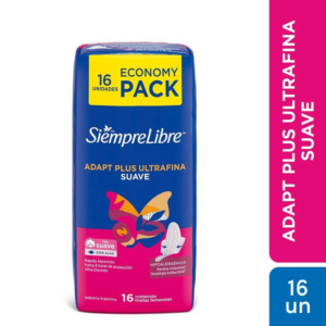 SIEMPRE LIBRE - Toallas Femeninas Ultrafinas Con Alas x 16 Unidades