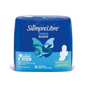 SIEMPRE LIBRE - Toallas Higiénicas Tanga con alas x 8 Unidades