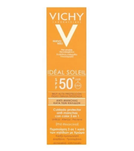 VICHY - Idéal Soleil Cuidado Protector Anti-Manchas 3 En 1 FPS 50+ x 50 ml