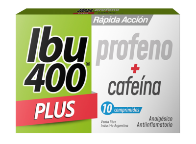 IBU 400 Plus - Ibuprofeno 400 mg + Cafeína