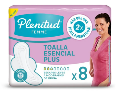 PLENITUD - Toalla Femme Esencial Plus x 8 Unidades