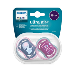 AVENT - Chupete Ultra Air Nena +18M x 2 Unidades